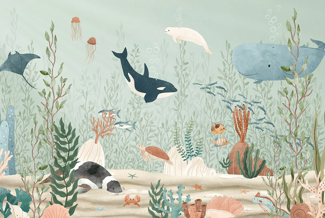 Baby marine world wallpaper