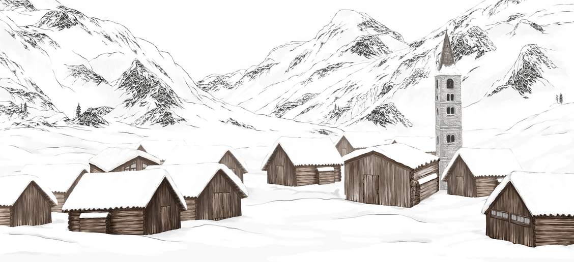 Val d'Isère village wallpaper