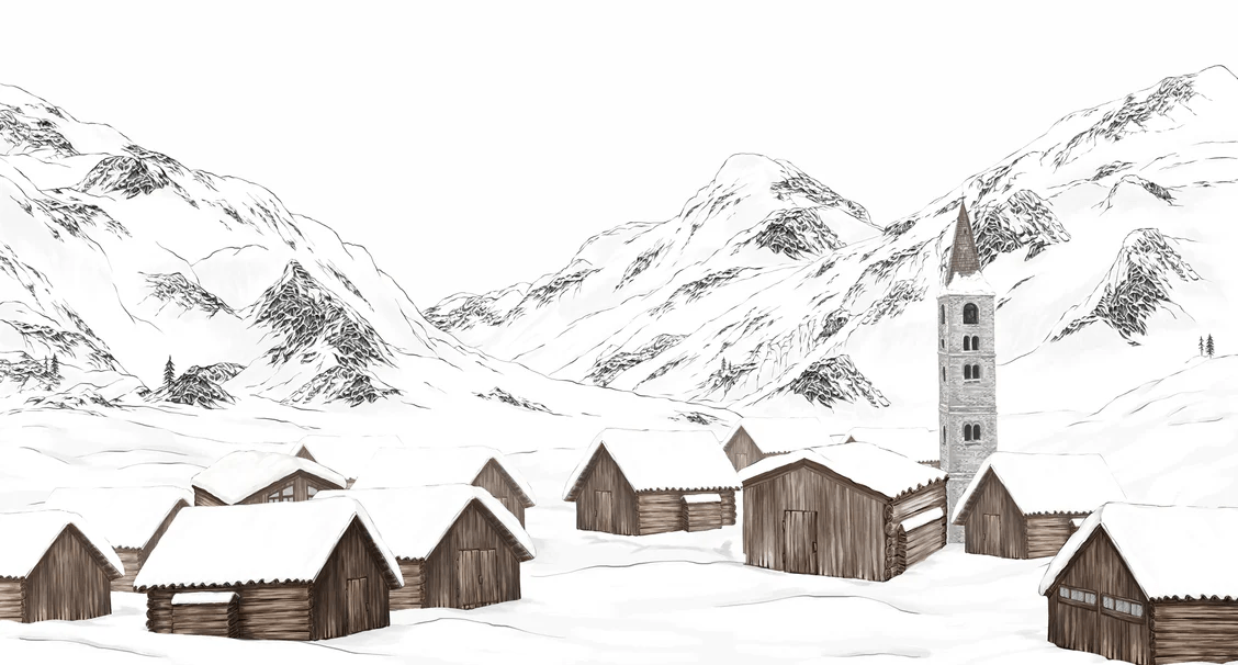Val d'Isère village wallpaper