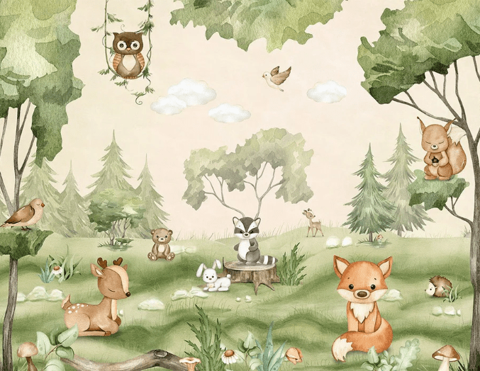Baby animal plush wallpaper