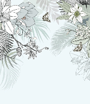 Nature-inspired green water plant toilet wallpaper