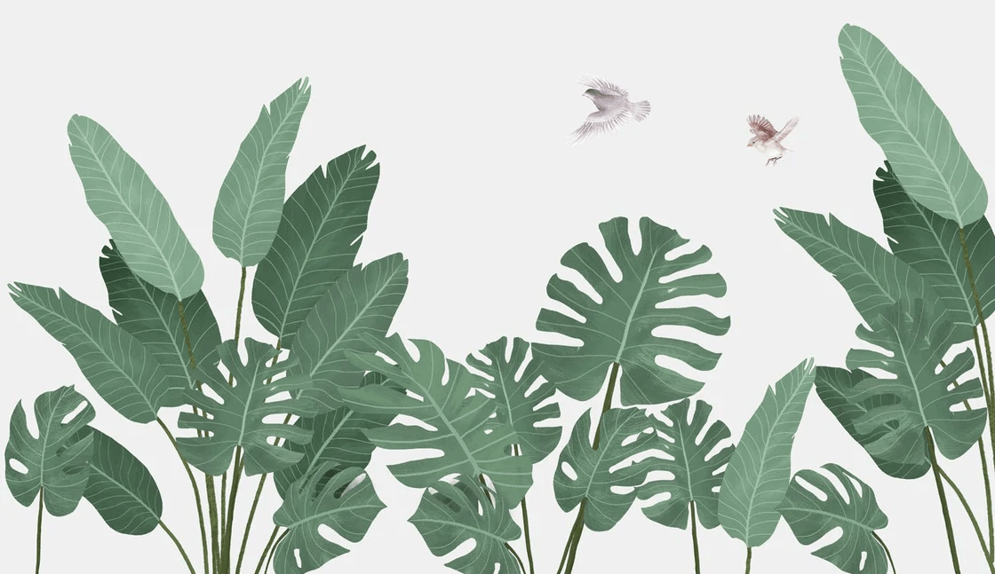 Papier peint jungle essence bananier, XXL, tendance