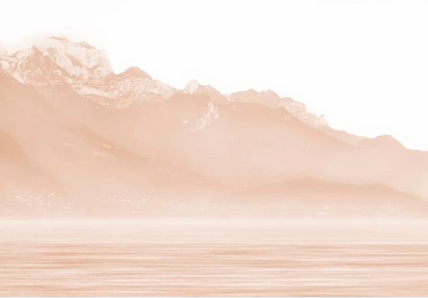 Papier peint Annecy et son lac paisible terracotta, XXL, tendance