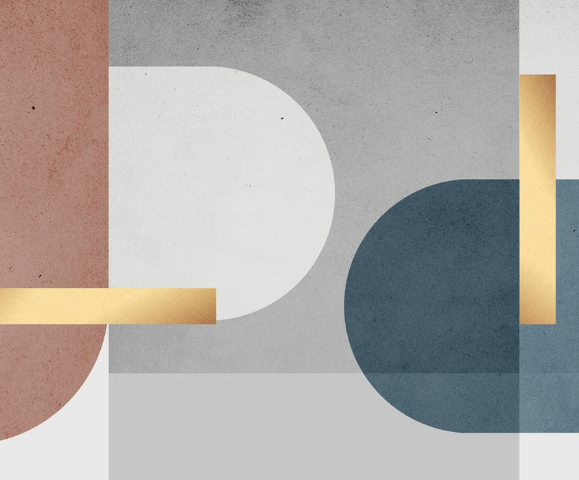 Graphic cement wallpaper