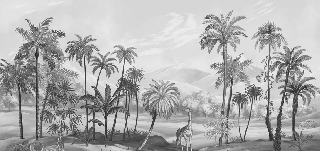 Zaphira sepia jungle wallpaper