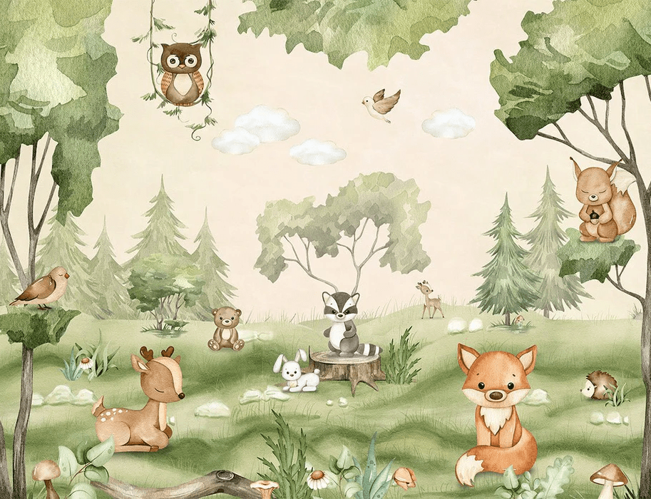 Baby animal plush wallpaper