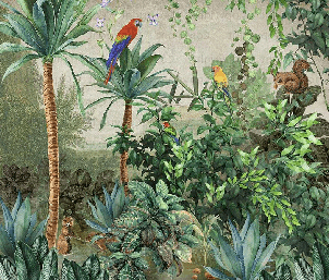 Jungle Parrot Wallpaper