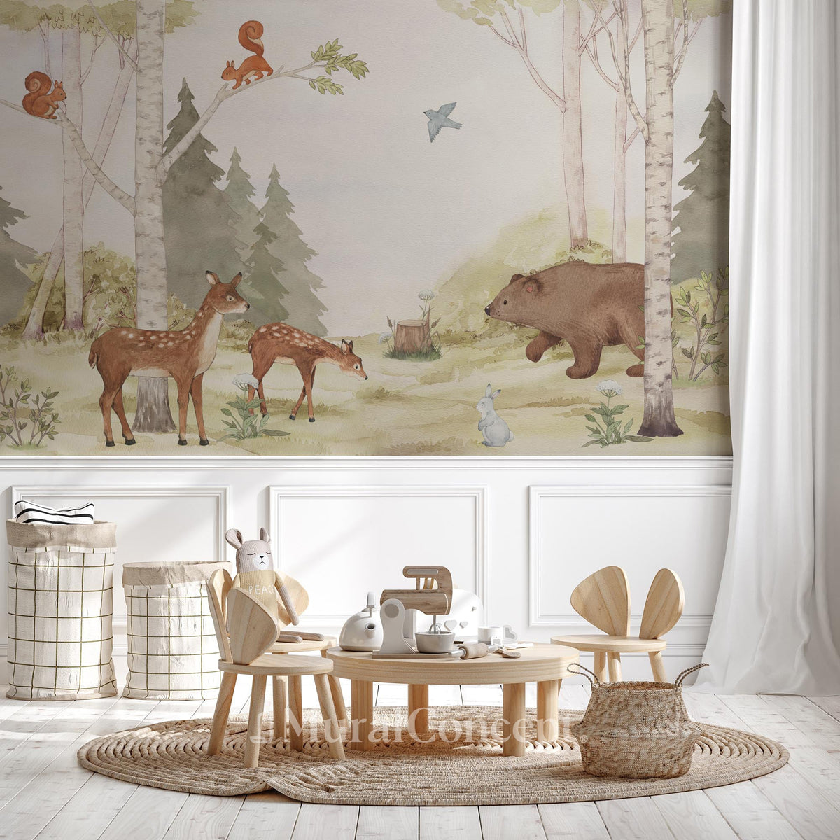 Enchanted forest wallpaper for children's bedrooms