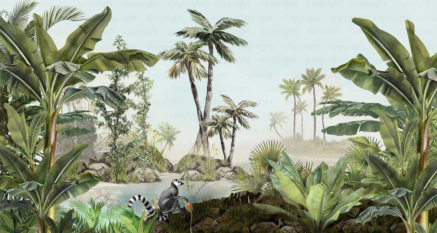 Papier peint Jungle luxuriante, XXL, tendance