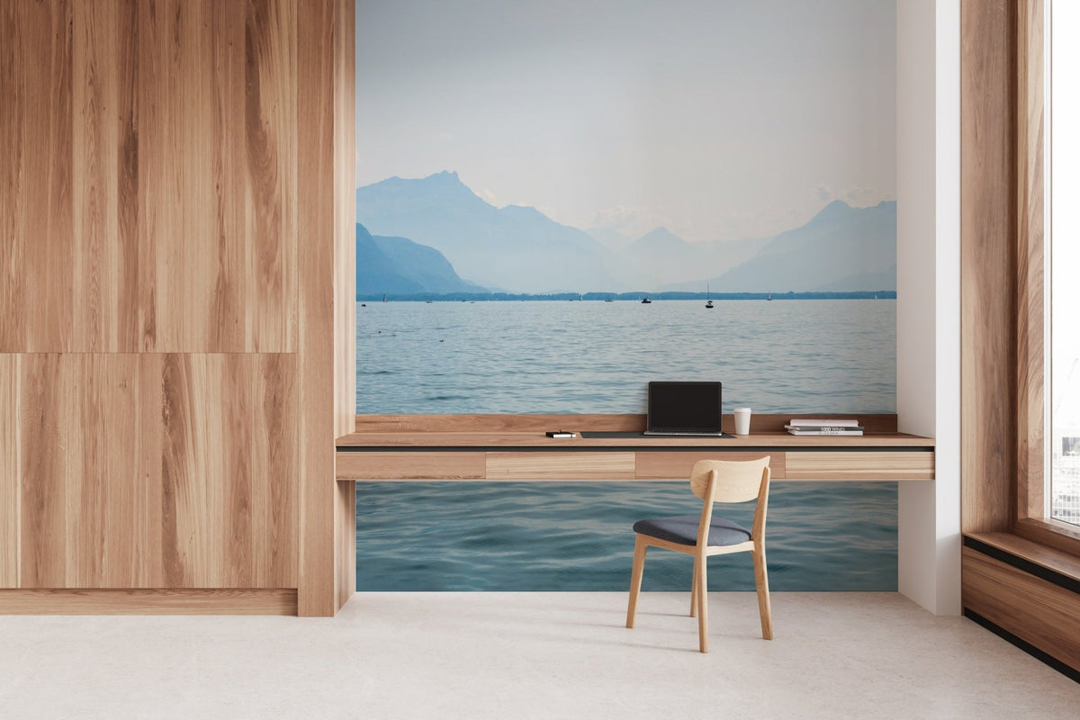 Panoramic wallpaper Lake Geneva – Mountains and lake