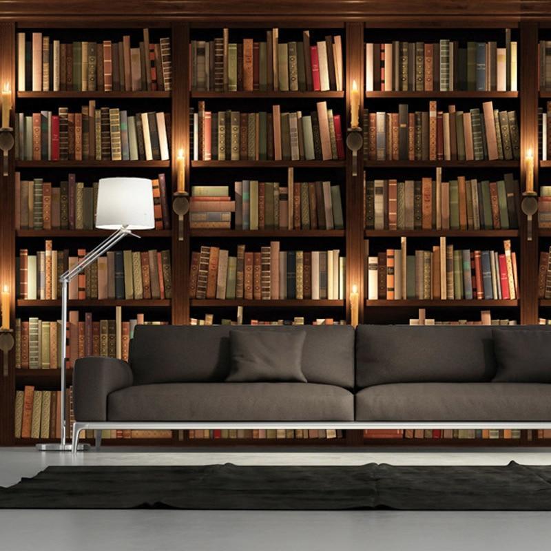 Authentique Bibliothèque trompe l'oeil wallpaper