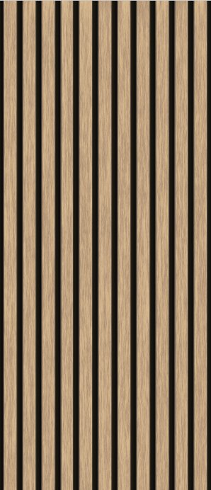 Wooden strip wallpaper oak effect black background W110cm x H255cm