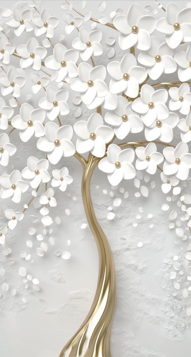 Tree 3D panoramic wallpaper L104cm x H194cm