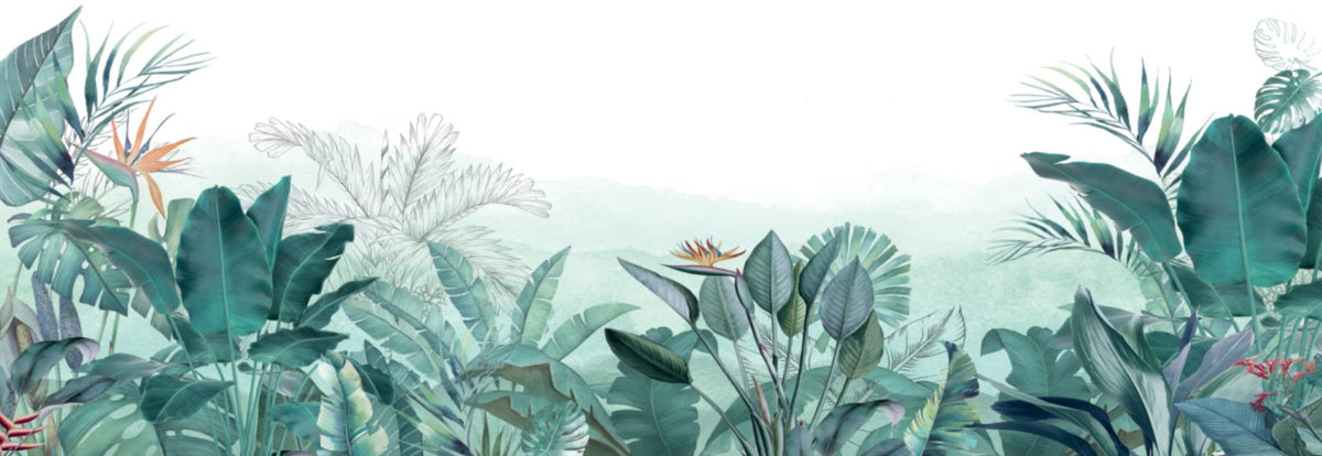 Tropical quintessence panoramic wallpaper W537cm x H188cm