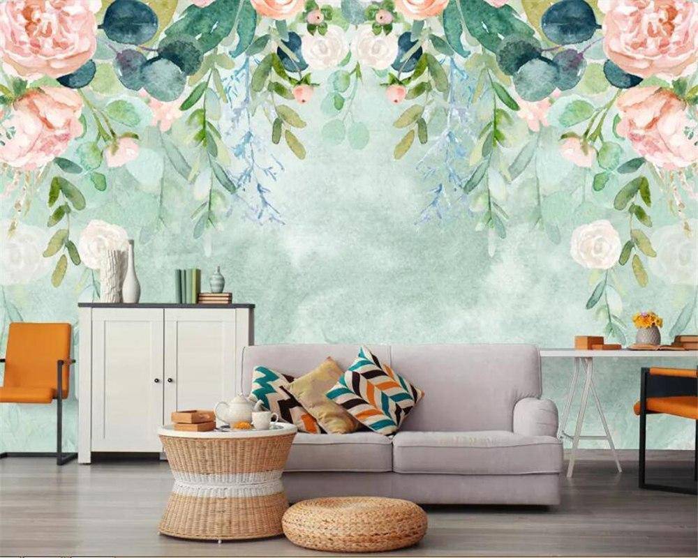 Papier peint Romantique Aquarelle - papier peint sur mesure francais - muralconcept