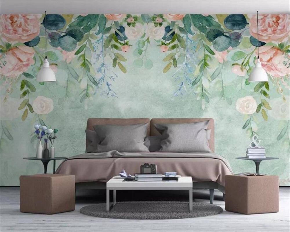 Papier peint Romantique Aquarelle - papier peint sur mesure francais - muralconcept