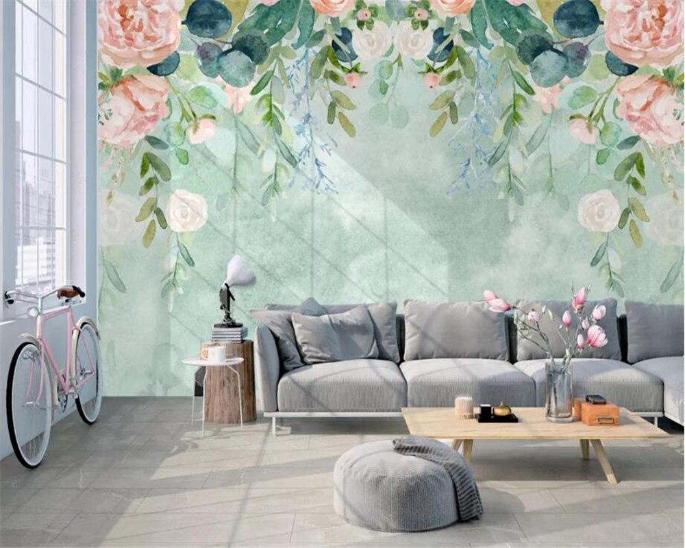 Papier peint Romantique Aquarelle - papier peint sur mesure francais - muralconcept