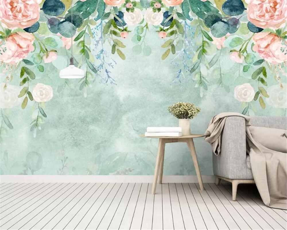 Papier peint Romantique Aquarelle - papier peint sur mesure francais - muralconcept