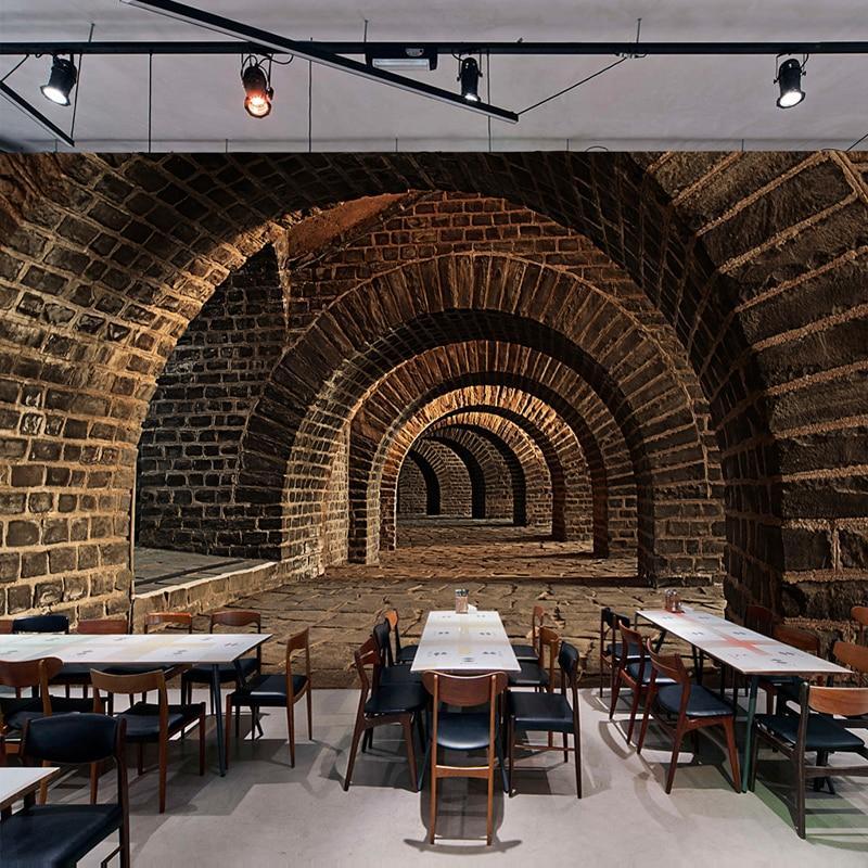 Papier peint Trompe l'oeil Bricks Passage - papier peint sur mesure francais - muralconcept