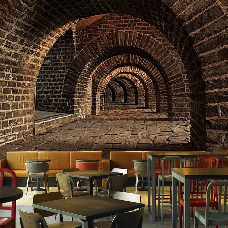 Papier peint Trompe l'oeil Bricks Passage - papier peint sur mesure francais - muralconcept