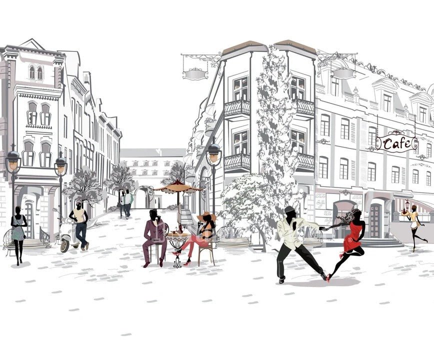 Papier peint panoramique balade parisienne
