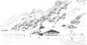 Papier peint Clusaz ski fond montagne Confins