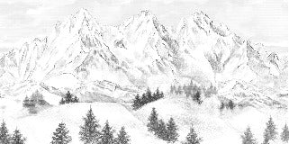 Papier peint montagne sommets de Chamonix, XXL, tendance