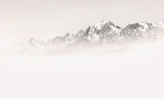 Carta da parati del Monte Bianco, mattina nebbiosa