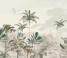Papier peint panoramique jungle eden vert
