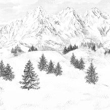 Papier peint montagne sommets de Chamonix, XXL, tendance