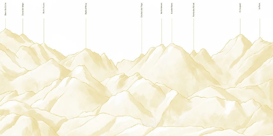 Papier peint massif des Écrins jaune, XXL, tendance