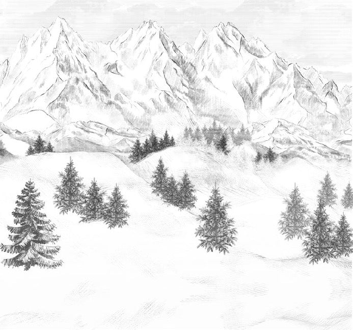 Papier peint montagne sommets de Chamonix