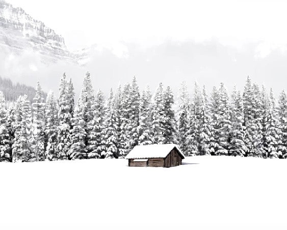 Carta da parati panoramica per chalet di montagna