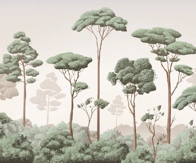 Papier peint brise légère pinède, XXL, tendance