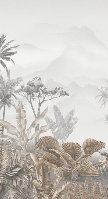 Papier peint tendance tropical sepia