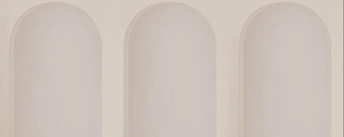 Papier peint panoramique arche beige, XXL, tendance