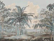 Papier peint paysage Célèbes bleuté