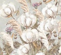 Papier peint panoramique fleur coton