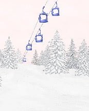 Papier peint télécabine bleuet, XXL, tendance