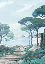 Papier peint balade dans les calanques, XXL, tendance