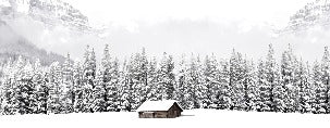 Papier peint panoramique chalet en montagne