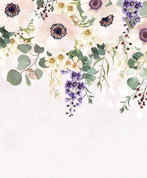 Papier peint floral provence