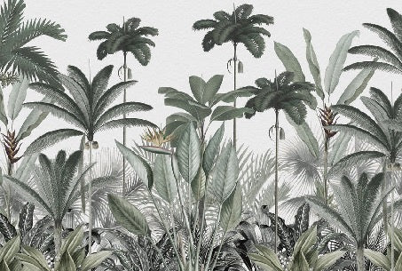 Panoramic jungle tree wallpaper