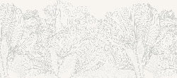 Papier peint panoramique gris et blanc valse des fleurs, XXL, tendance
