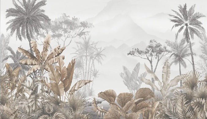 Papier peint tendance tropical sepia