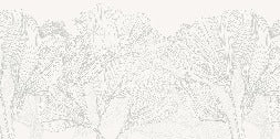 Carta da parati panoramica Valzer di fiori in bianco e grigio