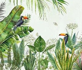 Papier peint Jungle oiseau exotique