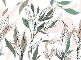 Papier peint panoramique fleur graphique
