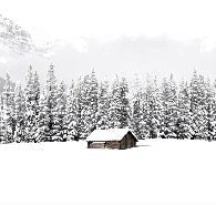 Carta da parati panoramica per chalet di montagna