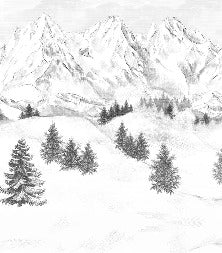 Papier peint montagne sommets de Chamonix, XXL, tendance